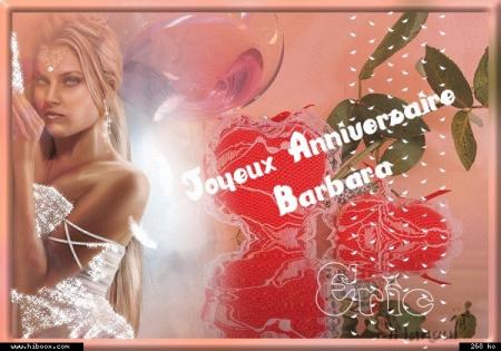 Un joyeux anniversaire Barbara